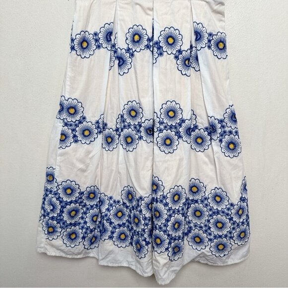 Anthropologie By Moulinette Soeurs Womens 4 Forget-me-not Cold Shoulder Dress - Picture 4 of 13